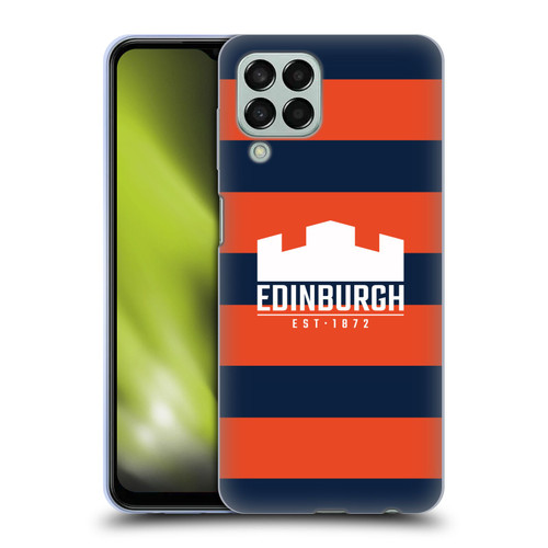 Edinburgh Rugby Graphics Stripes Soft Gel Case for Samsung Galaxy M33 (2022)