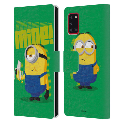 Minions Rise of Gru(2021) 70's Banana Leather Book Wallet Case Cover For Samsung Galaxy A31 (2020)