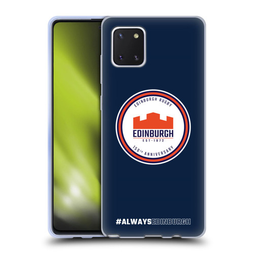 Edinburgh Rugby Graphics 150th Logo Soft Gel Case for Samsung Galaxy Note10 Lite