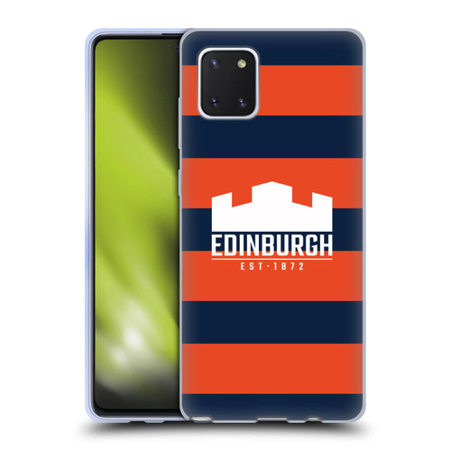 Edinburgh Rugby Graphics Stripes Soft Gel Case for Samsung Galaxy Note10 Lite