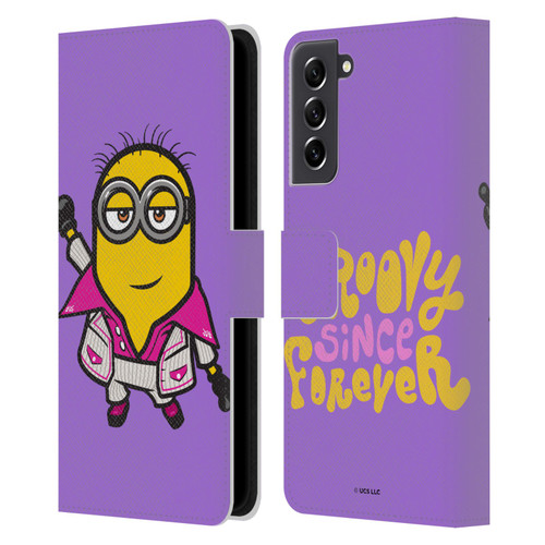 Minions Rise of Gru(2021) 70's Phil Leather Book Wallet Case Cover For Samsung Galaxy S21 FE 5G