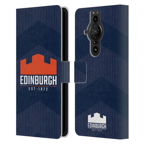 Edinburgh Rugby Graphics Lines Leather Book Wallet Case Cover For Sony Xperia Pro-I