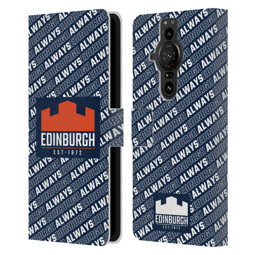 Edinburgh Rugby Graphics Logo Pattern Leather Book Wallet Case Cover For Sony Xperia Pro-I