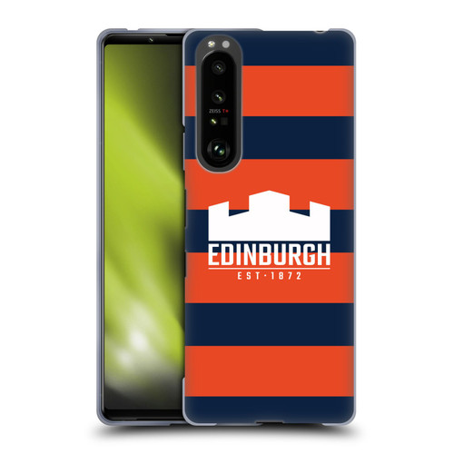 Edinburgh Rugby Graphics Stripes Soft Gel Case for Sony Xperia 1 III