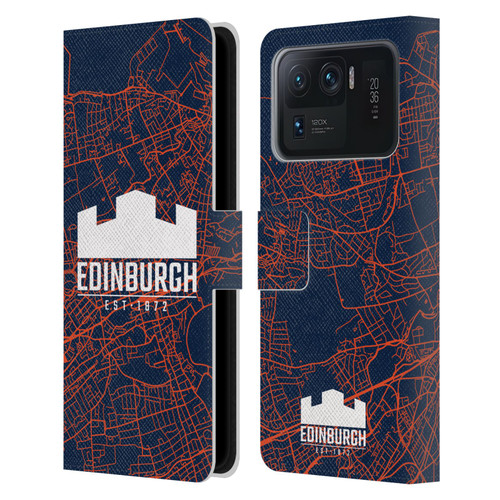 Edinburgh Rugby Graphics Map Leather Book Wallet Case Cover For Xiaomi Mi 11 Ultra