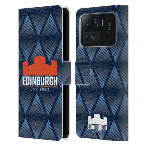 Edinburgh Rugby Graphics Pattern Leather Book Wallet Case Cover For Xiaomi Mi 11 Ultra