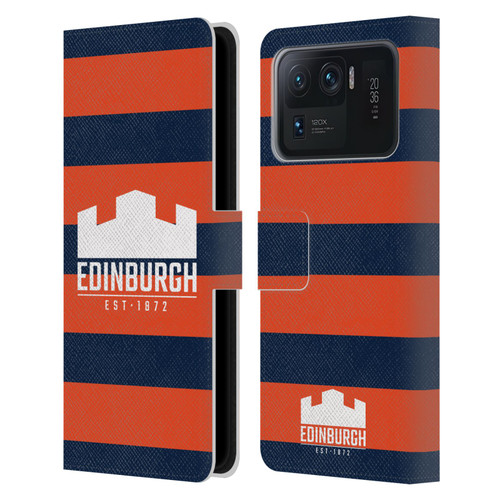 Edinburgh Rugby Graphics Stripes Leather Book Wallet Case Cover For Xiaomi Mi 11 Ultra