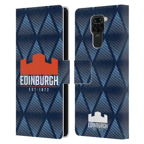 Edinburgh Rugby Graphics Pattern Leather Book Wallet Case Cover For Xiaomi Redmi Note 9 / Redmi 10X 4G
