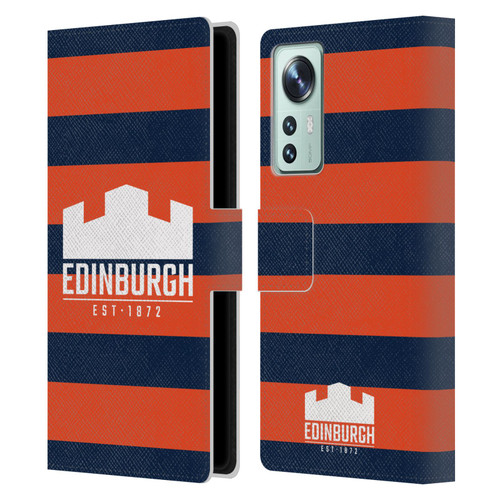 Edinburgh Rugby Graphics Stripes Leather Book Wallet Case Cover For Xiaomi 12