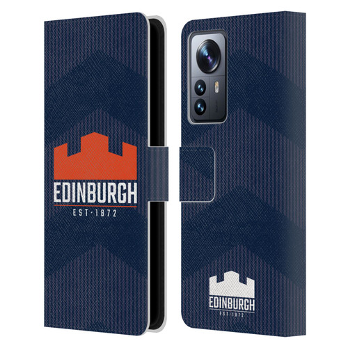 Edinburgh Rugby Graphics Lines Leather Book Wallet Case Cover For Xiaomi 12 Pro
