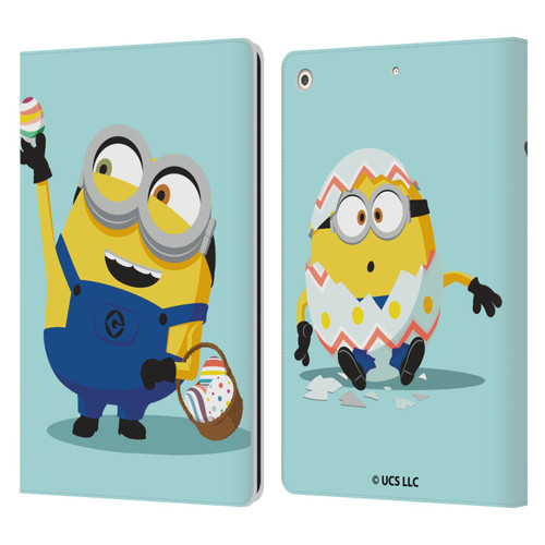 Minions Rise of Gru(2021) Easter 2021 Bob Egg Hunt Leather Book Wallet Case Cover For Apple iPad 10.2 2019/2020/2021