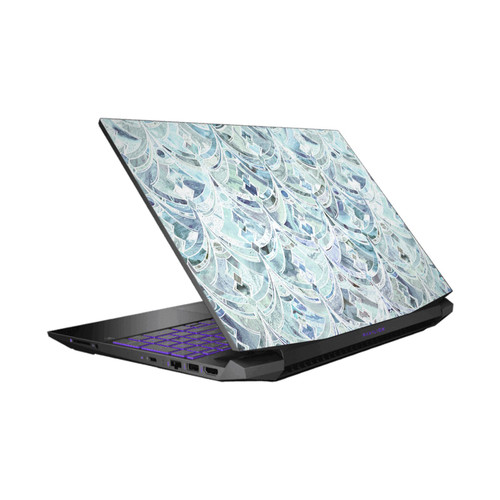 Micklyn Le Feuvre Marble Patterns Ice And Diamonds Art Deco Pattern Vinyl Sticker Skin Decal Cover for HP Pavilion 15.6" 15-dk0047TX
