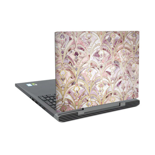 Micklyn Le Feuvre Marble Patterns Dusty Rose And Coral Art Deco Marbling Pattern Vinyl Sticker Skin Decal Cover for Dell Inspiron 15 7000 P65F