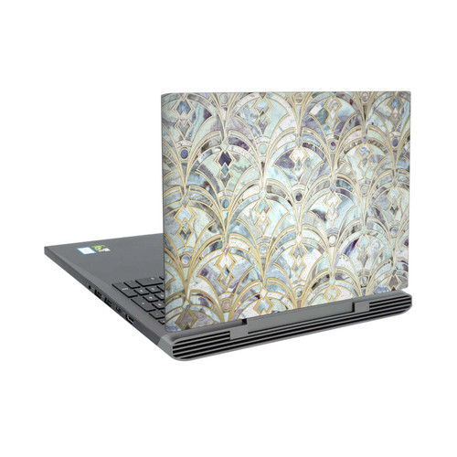 Micklyn Le Feuvre Marble Patterns Pale Bright Mint And Sage Art Deco Marbling Vinyl Sticker Skin Decal Cover for Dell Inspiron 15 7000 P65F