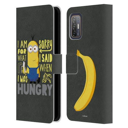 Minions Rise of Gru(2021) Humor Hungry Leather Book Wallet Case Cover For HTC Desire 21 Pro 5G