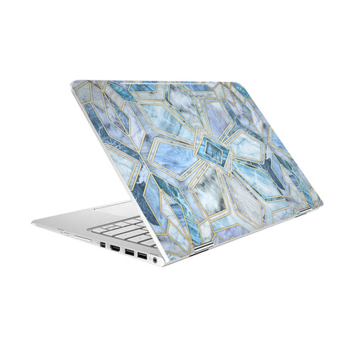 Micklyn Le Feuvre Marble Patterns Geometric Gilded Stone Tiles In Soft Blues Vinyl Sticker Skin Decal Cover for HP Spectre Pro X360 G2