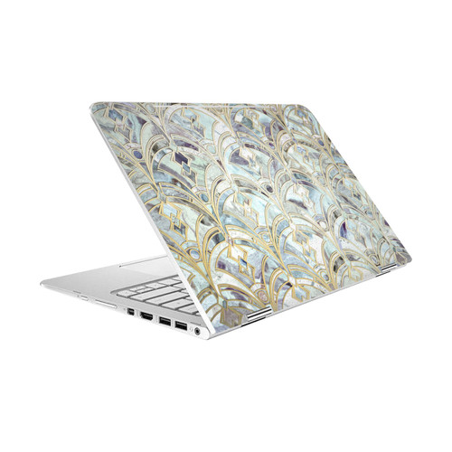 Micklyn Le Feuvre Marble Patterns Pale Bright Mint And Sage Art Deco Marbling Vinyl Sticker Skin Decal Cover for HP Spectre Pro X360 G2