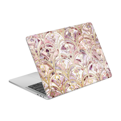 Micklyn Le Feuvre Marble Patterns Dusty Rose And Coral Art Deco Marbling Pattern Vinyl Sticker Skin Decal Cover for Apple MacBook Pro 13" A1989 / A2159