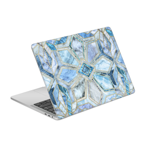 Micklyn Le Feuvre Marble Patterns Geometric Gilded Stone Tiles In Soft Blues Vinyl Sticker Skin Decal Cover for Apple MacBook Pro 13" A1989 / A2159