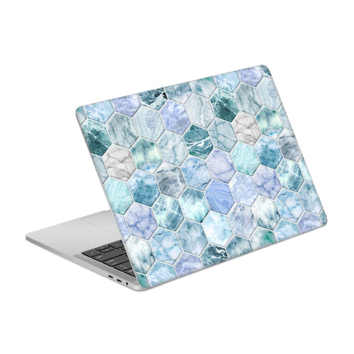 Micklyn Le Feuvre Marble Patterns Ice Blue And Jade Stone And Hexagon Tiles Vinyl Sticker Skin Decal Cover for Apple MacBook Pro 13" A1989 / A2159