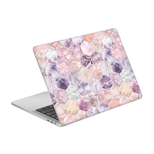 Micklyn Le Feuvre Marble Patterns Rose Quartz And Amethyst Stone And Hexagon Tile Vinyl Sticker Skin Decal Cover for Apple MacBook Pro 13" A1989 / A2159