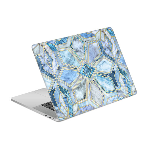 Micklyn Le Feuvre Marble Patterns Geometric Gilded Stone Tiles In Soft Blues Vinyl Sticker Skin Decal Cover for Apple MacBook Pro 15.4" A1707/A1990