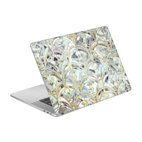 Micklyn Le Feuvre Marble Patterns Pale Bright Mint And Sage Art Deco Marbling Vinyl Sticker Skin Decal Cover for Apple MacBook Pro 15.4" A1707/A1990