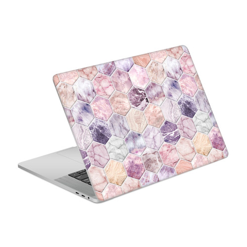Micklyn Le Feuvre Marble Patterns Rose Quartz And Amethyst Stone And Hexagon Tile Vinyl Sticker Skin Decal Cover for Apple MacBook Pro 15.4" A1707/A1990
