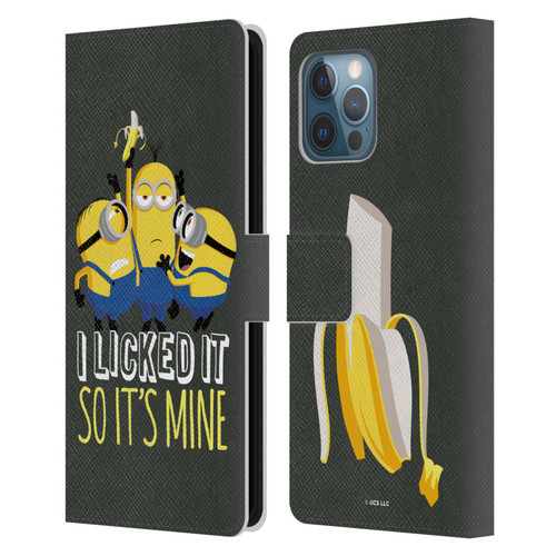 Minions Rise of Gru(2021) Humor Banana Leather Book Wallet Case Cover For Apple iPhone 12 Pro Max