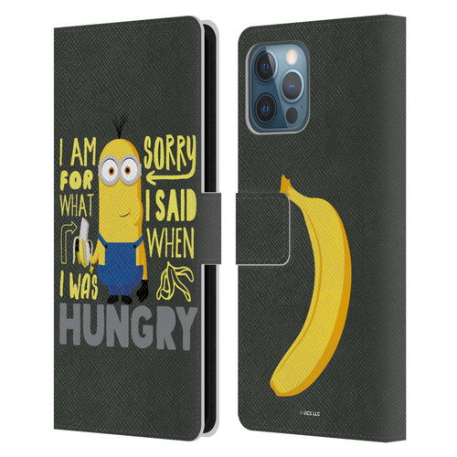 Minions Rise of Gru(2021) Humor Hungry Leather Book Wallet Case Cover For Apple iPhone 12 Pro Max