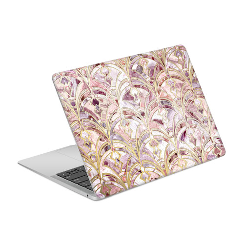 Micklyn Le Feuvre Marble Patterns Dusty Rose And Coral Art Deco Marbling Pattern Vinyl Sticker Skin Decal Cover for Apple MacBook Air 13.3" A1932/A2179