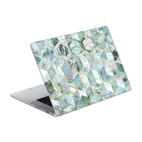 Micklyn Le Feuvre Marble Patterns Jade Honeycomb Vinyl Sticker Skin Decal Cover for Apple MacBook Pro 14" A2442