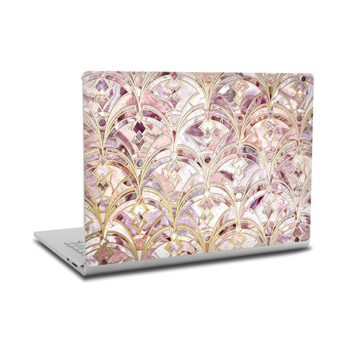 Micklyn Le Feuvre Marble Patterns Dusty Rose And Coral Art Deco Marbling Pattern Vinyl Sticker Skin Decal Cover for Microsoft Surface Book 2