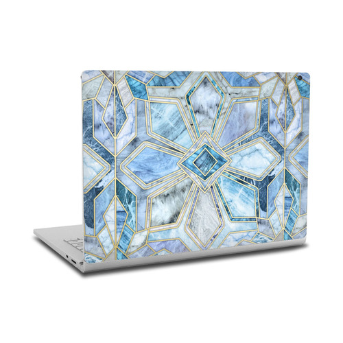 Micklyn Le Feuvre Marble Patterns Geometric Gilded Stone Tiles In Soft Blues Vinyl Sticker Skin Decal Cover for Microsoft Surface Book 2