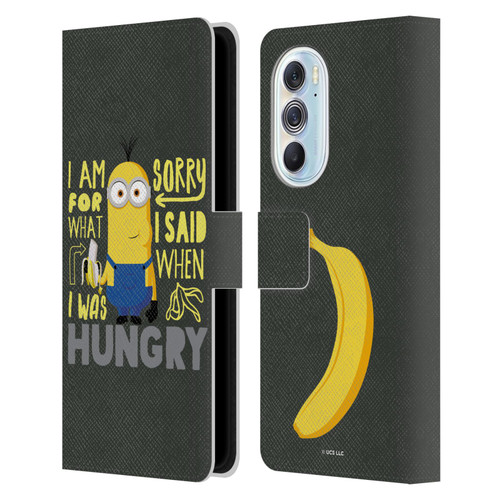 Minions Rise of Gru(2021) Humor Hungry Leather Book Wallet Case Cover For Motorola Edge X30