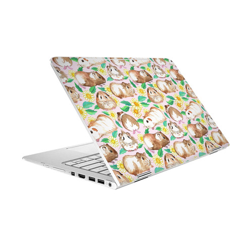 Micklyn Le Feuvre Patterns 2 Guinea Pigs And Daisies In Watercolour On Pink Vinyl Sticker Skin Decal Cover for HP Spectre Pro X360 G2