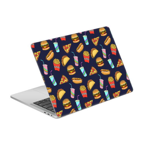 Micklyn Le Feuvre Patterns 2 Fast Food On Navy Vinyl Sticker Skin Decal Cover for Apple MacBook Pro 13" A1989 / A2159