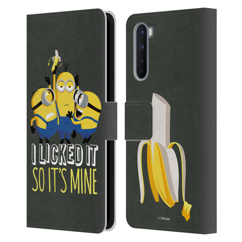 Minions Rise of Gru(2021) Humor Banana Leather Book Wallet Case Cover For OnePlus Nord 5G