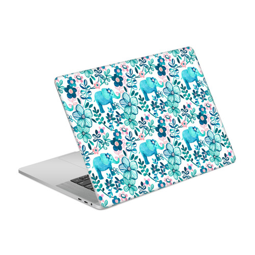 Micklyn Le Feuvre Patterns 2 Dusty Pink White And Teal Elephant Vinyl Sticker Skin Decal Cover for Apple MacBook Pro 15.4" A1707/A1990