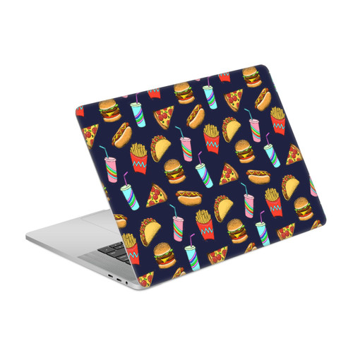 Micklyn Le Feuvre Patterns 2 Fast Food On Navy Vinyl Sticker Skin Decal Cover for Apple MacBook Pro 15.4" A1707/A1990
