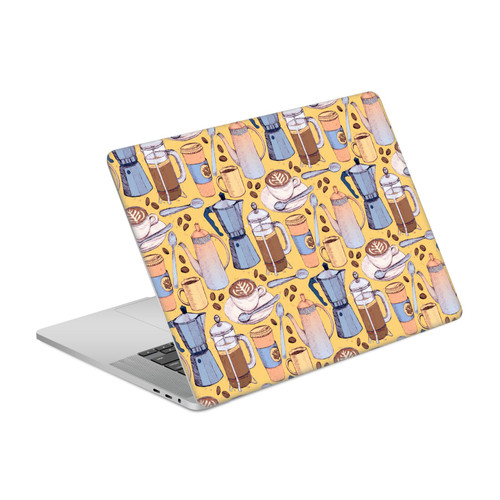 Micklyn Le Feuvre Patterns 2 Coffee Love On Yellow Vinyl Sticker Skin Decal Cover for Apple MacBook Pro 16" A2141