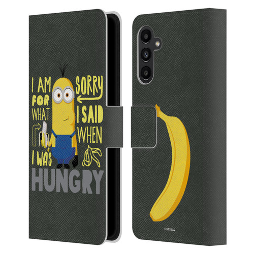 Minions Rise of Gru(2021) Humor Hungry Leather Book Wallet Case Cover For Samsung Galaxy A13 5G (2021)