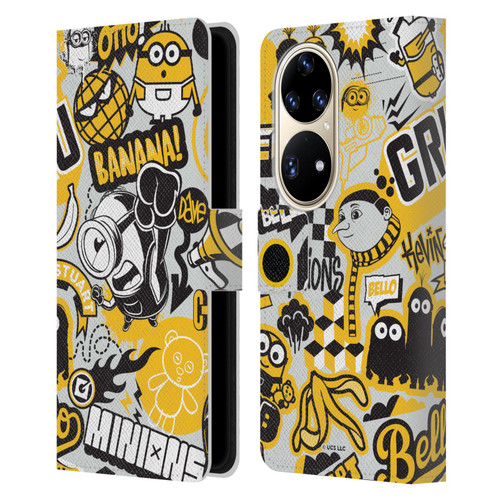 Minions Rise of Gru(2021) Iconic Mayhem Pattern 1 Leather Book Wallet Case Cover For Huawei P50 Pro