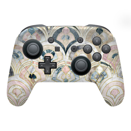 Micklyn Le Feuvre Art Mix Art Deco Tiles In Soft Pastels Vinyl Sticker Skin Decal Cover for Nintendo Switch Pro Controller