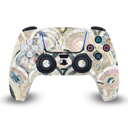 Micklyn Le Feuvre Art Mix Art Deco Tiles In Soft Pastels Vinyl Sticker Skin Decal Cover for Sony PS5 Sony DualSense Controller