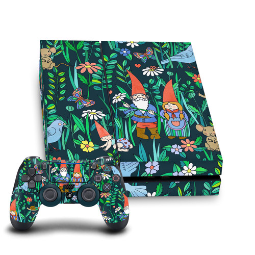Micklyn Le Feuvre Art Mix Gnome Family Love Vinyl Sticker Skin Decal Cover for Sony PS4 Console & Controller