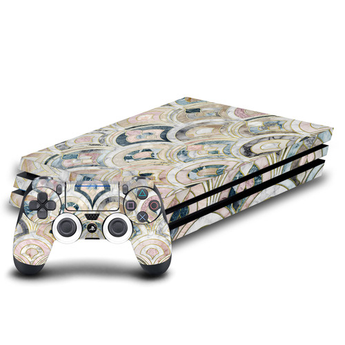 Micklyn Le Feuvre Art Mix Art Deco Tiles In Soft Pastels Vinyl Sticker Skin Decal Cover for Sony PS4 Pro Bundle