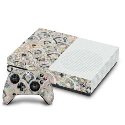 Micklyn Le Feuvre Art Mix Art Deco Tiles In Soft Pastels Vinyl Sticker Skin Decal Cover for Microsoft One S Console & Controller