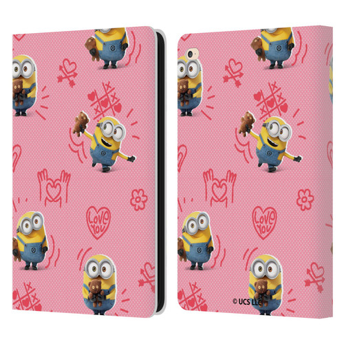 Minions Rise of Gru(2021) Valentines 2021 Bob Pattern Leather Book Wallet Case Cover For Apple iPad Air 2 (2014)