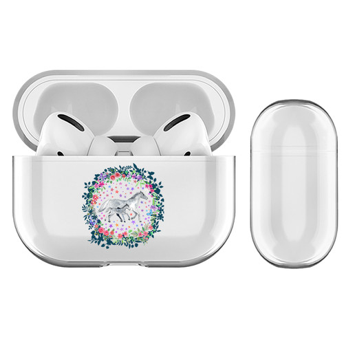 Micklyn Le Feuvre Animals Mama And Baby Unicorn Clear Hard Crystal Cover Case for Apple AirPods Pro Charging Case